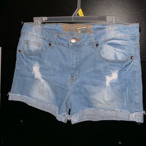 Ripped Jean Shorts